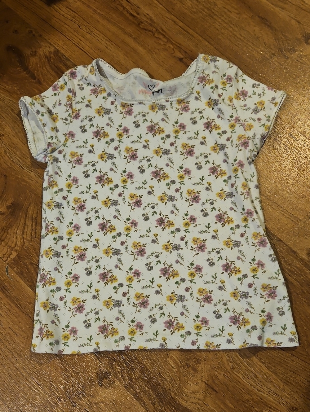 Girls Victory Heart Floral Top Size 12